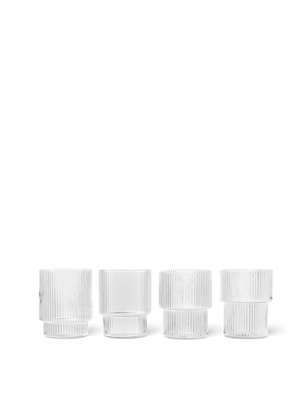 Ferm Living Ripple Glasses - Set of 4